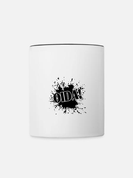 Oida - Tasse zweifarbig - Weiß/Schwarz