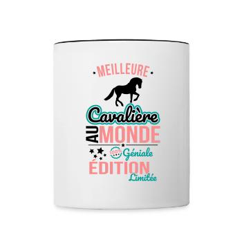 Bester Fahrer der Welt - 100% genial - Tasse zweifarbig - Weiß/Schwarz - Vorne