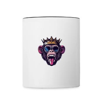 Malle Party Troop Mallorca Monkey Saying - Contrasting Mug - white/black - Front