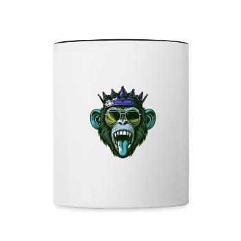 Malle 2024 Mallorca Monkey Party - Contrasting Mug - white/black - Front