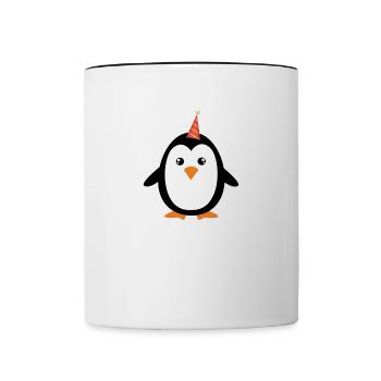 Its My Birthday Penguin - Mug contrasté - blanc/noir - Devant
