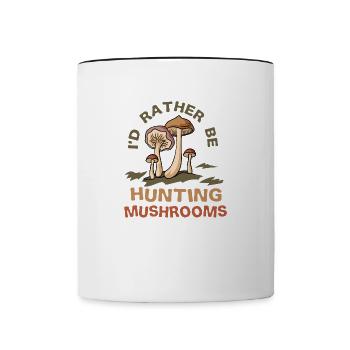 Plutôt la chasse aux champignons - Mug contrasté - blanc/noir - Devant