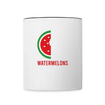 Denken Sie an Melonen Tropical Watermelon Summer - Tasse zweifarbig - Weiß/Schwarz - Vorne