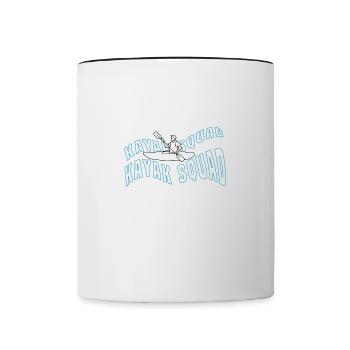 Kayak Squad Ironic Saying Sports nautiques Kayak - Mug contrasté - blanc/noir - Devant