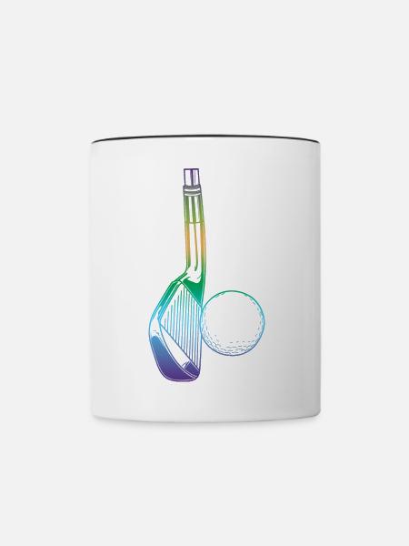 Golf - Tasse zweifarbig - Weiß/Schwarz