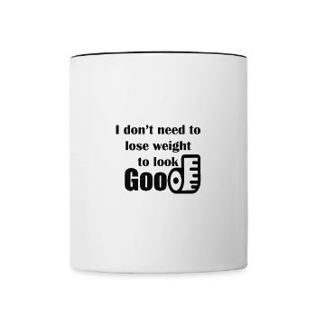 Pas de perte de poids - Mug contrasté - blanc/noir - Devant
