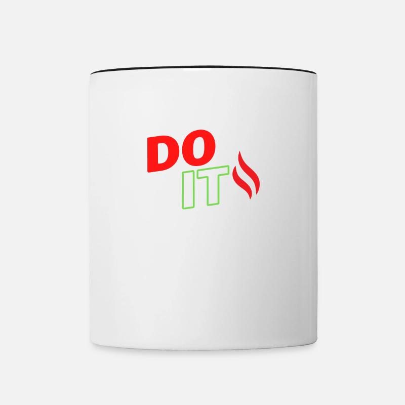 DO IT Design - Tasse zweifarbig - Weiß/Schwarz