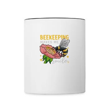 L'apiculture me fait sourire Honey Wildlife Bee - Mug contrasté - blanc/noir - Devant