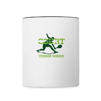 Ironic Tennis Player Quote Ball Sports Summer - Contrasting Mug - white/black - Front