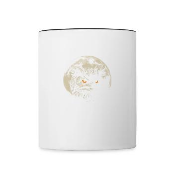 Owl Forest Night Wildlife Birds Nature - Contrasting Mug - white/black - Front