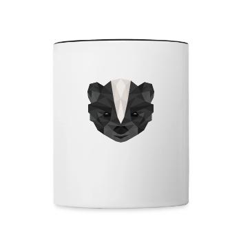Skunk Art, nature puriste, animal - Mug contrasté - blanc/noir - Devant