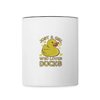Ente - Tasse zweifarbig - Weiß/Schwarz - Vorne