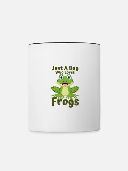 Frosch - Tasse zweifarbig - Weiß/Schwarz