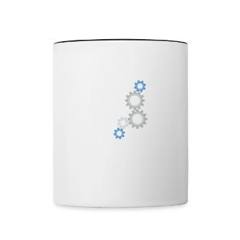 Robotik-Ingenieur Roboterventilator Elektronik - Tasse zweifarbig - Weiß/Schwarz - Vorne