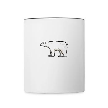 Faune Ours polaires Nature et nature - Mug contrasté - blanc/noir - Devant