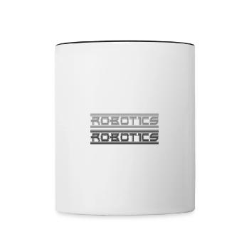 Abgelenkt von Robotern Engineering Mechanics - Tasse zweifarbig - Weiß/Schwarz - Vorne