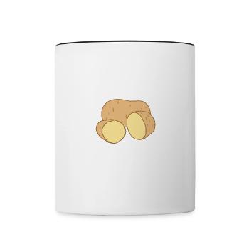 Gesundes Essen Potatolicious Hobby Chef Gemüse - Tasse zweifarbig - Weiß/Schwarz - Vorne