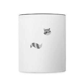 Raccoon Squad Funny Wild Animal Team - Mug contrasté - blanc/noir - Devant