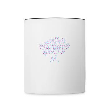 Récifs coralliens, nature colorée, plongée avec - Mug contrasté - blanc/noir - Devant