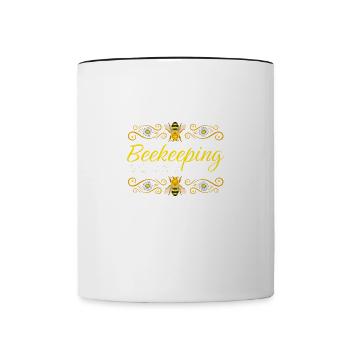Beekeeping Squad Cute Bee Keeper Honey Nature - Contrasting Mug - white/black - Front
