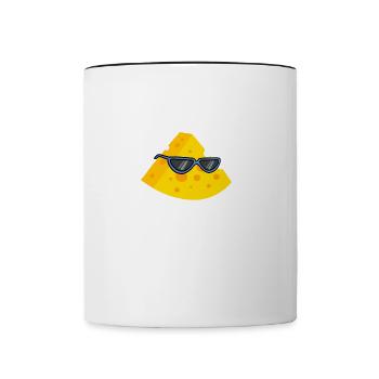 Cheezzle Ironic Quote Cheemaking Cheesemaking - Mug contrasté - blanc/noir - Devant