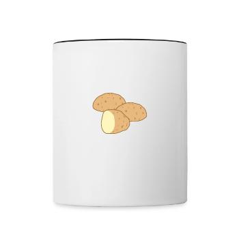 Potatolicious Vegetable Healthy Food Potato - Contrasting Mug - white/black - Front