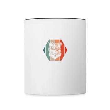 Wildtiere Vögel Süße Eule Natur Waldtiere - Tasse zweifarbig - Weiß/Schwarz - Vorne