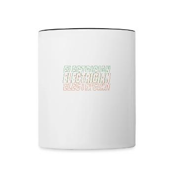 Electrician Squad Electro Worker Craftsman - Contrasting Mug - white/black - Front