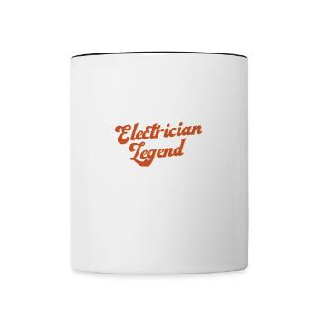 Électricien Légende Artisan Voltage Worker - Mug contrasté - blanc/noir - Devant