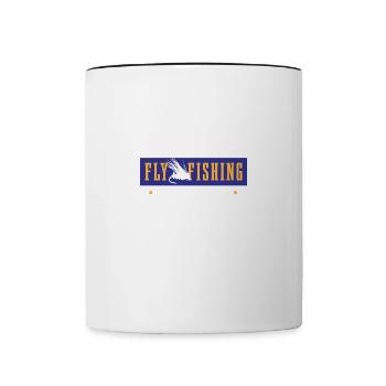 Légende de la Pêche à la Mouche Ironique - Mug contrasté - blanc/noir - Devant