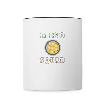 Nouilles Ramen de l'équipe Miso Squad Cuisine - Mug contrasté - blanc/noir - Devant