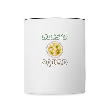 Miso Squad Nouilles Ramen Culture Japonaise - Mug contrasté - blanc/noir - Devant