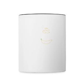 Distracted by Bananas Tropical Exotic Fruits - Contrasting Mug - white/black - Front