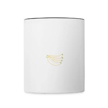 Tropical Fruits Funny Saying Distracted by Bananas - Contrasting Mug - white/black - Front
