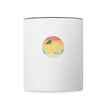 Thinking About Lemonade Citrus Lemon - Contrasting Mug - white/black - Front