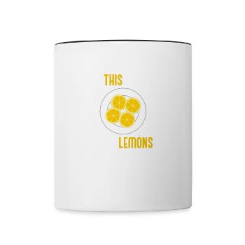 Junge mag Zitronen Erfrischende Limonade Sommer - Tasse zweifarbig - Weiß/Schwarz - Vorne