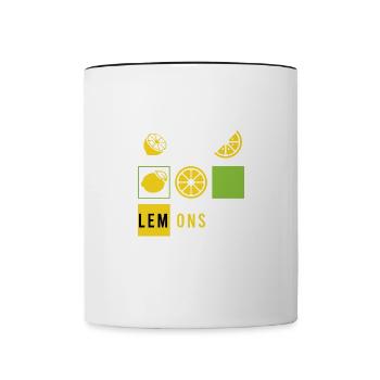 Girl Likes Lemons Lemonade Summer Lemon Juice - Contrasting Mug - white/black - Front