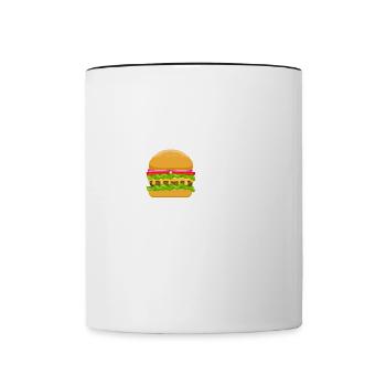 Rather Eating Hamburger Ironic Saying Burger - Contrasting Mug - white/black - Front