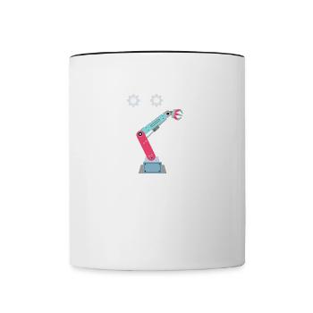 Robotik-Ingenieur Robotermechan - Tasse zweifarbig - Weiß/Schwarz - Vorne