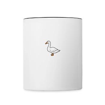 Oies et notes de musique Musician Cute Bird - Mug contrasté - blanc/noir - Devant