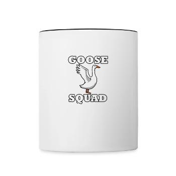 Nette Gänse Wildvogel Natur Lustige Gänse - Tasse zweifarbig - Weiß/Schwarz - Vorne