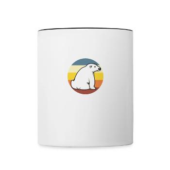 Eisbären bringen mich zum Lächeln Süße - Tasse zweifarbig - Weiß/Schwarz - Vorne
