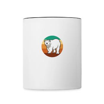 Eisbären ironischer Spruch Cute Bear Wilderness - Tasse zweifarbig - Weiß/Schwarz - Vorne