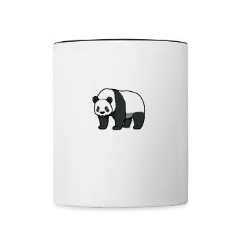 Panda australien mignon animal sauvage - Mug contrasté - blanc/noir - Devant
