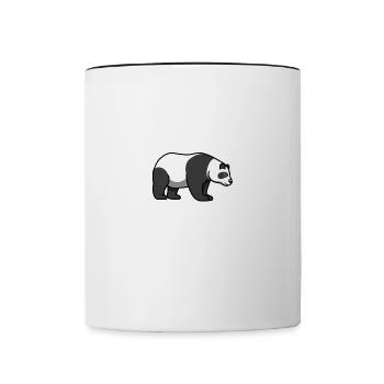 Distrait par les jolis pandas Wilderness Australia - Mug contrasté - blanc/noir - Devant