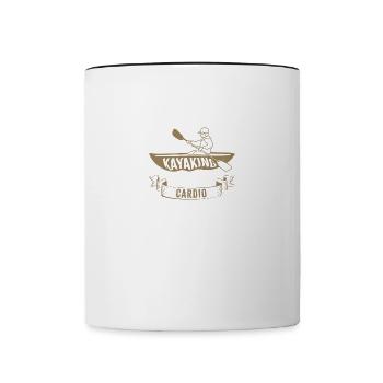 Le kayak comme sport nautique cardio Le canotage - Mug contrasté - blanc/noir - Devant