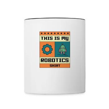 Robotics Engineer Mechanics Electro Student - Contrasting Mug - white/black - Front