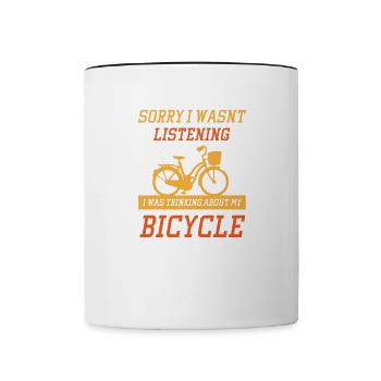Réflexion sur le vélo Mobilité durable Vél - Mug contrasté - blanc/noir - Devant