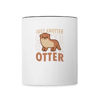 Anotter Otter Ironic Rodent Forest Animal Sea - Contrasting Mug - white/black - Front