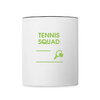 Tennis Squad Ball Sports Ironic Saying Cardio - Contrasting Mug - white/black - Front